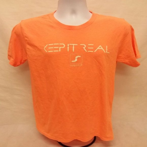 Men's Small The Concert Tee District Solid Orange Short Sleeve Crew Neck T-Shirt - Picture 1 of 4